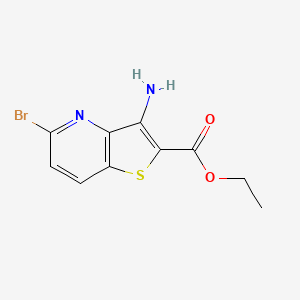 molecular formula C10H9BrN2O2S B14043107 Ethyl 3-amino-5-bromothieno[3,2-b]pyridine-2-carboxylate 