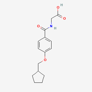 molecular formula C15H19NO4 B1404312 n-[4-(环戊基甲氧基)苯甲酰]甘氨酸 CAS No. 921623-02-1