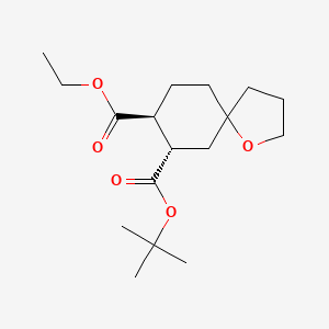 7-(Tert-butyl) 8-ethyl (7S,8S)-1-oxaspiro[4.5]decane-7,8-dicarboxylate