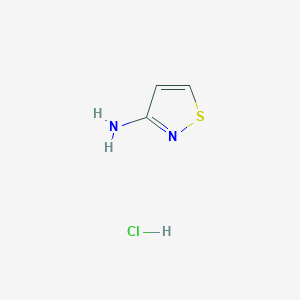 molecular formula C3H5ClN2S B1404317 3-Isothiazolin-3-aminhydrochlorid CAS No. 1955506-86-1