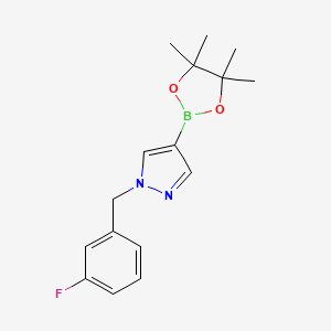 molecular formula C16H20BFN2O2 B1404318 1-(3-氟苄基)-4-(4,4,5,5-四甲基-1,3,2-二氧杂硼环-2-基)-1H-吡唑 CAS No. 864771-96-0