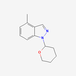 molecular formula C13H16N2O B1404319 4-甲基-1-(四氢-2H-吡喃-2-基)-1H-吲唑 CAS No. 1337882-39-9