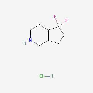 molecular formula C8H14ClF2N B14043200 5,5-Difluoro-1,2,3,4,4A,6,7,7A-octahydrocyclopenta[C]pyridine hcl 