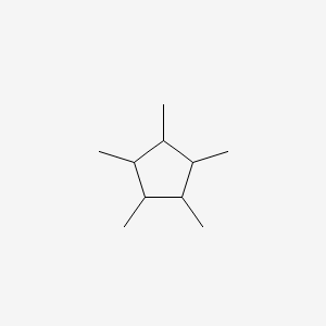 molecular formula C10H20 B14043208 Cyclopentane, 1,2,3,4,5-pentamethyl- 