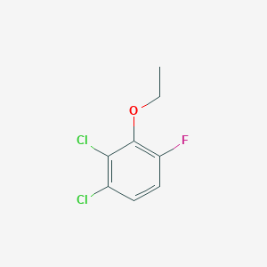 molecular formula C8H7Cl2FO B14043225 1,2-Dichloro-3-ethoxy-4-fluorobenzene 