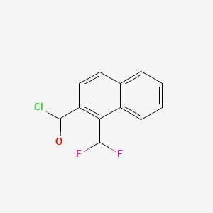 molecular formula C12H7ClF2O B14043241 1-(Difluoromethyl)naphthalene-2-carbonyl chloride 