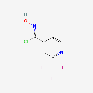 molecular formula C7H4ClF3N2O B14043249 (Z)-N-Hydroxy-2-(trifluoromethyl)pyridine-4-carbonimidoyl chloride 