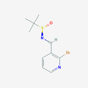 (R,E)-N-((2-Bromopyridin-3-YL)methylene)-2-methylpropane-2-sulfinamide