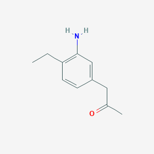 molecular formula C11H15NO B14043319 1-(3-Amino-4-ethylphenyl)propan-2-one 