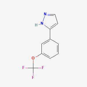 molecular formula C10H7F3N2O B1404336 3-[3-(trifluoromethoxy)phenyl]-1H-pyrazole CAS No. 149739-45-7