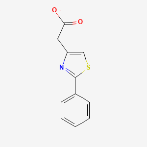 molecular formula C11H8NO2S- B14043372 2-(2-Phenyl-1,3-thiazol-4-yl)acetate 