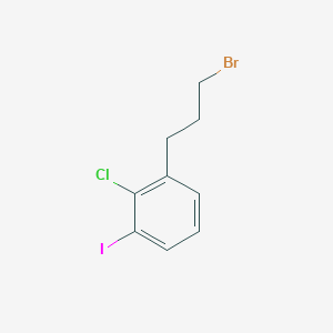 molecular formula C9H9BrClI B14043400 1-(3-Bromopropyl)-2-chloro-3-iodobenzene 