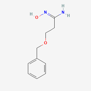 molecular formula C10H14N2O2 B14043403 N'-hydroxy-3-phenylmethoxypropanimidamide 