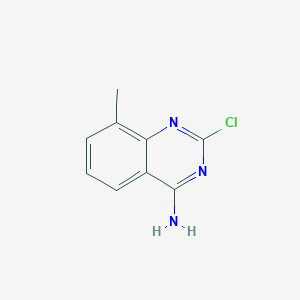 molecular formula C9H8ClN3 B14043409 2-Chloro-8-methylquinazolin-4-amine 