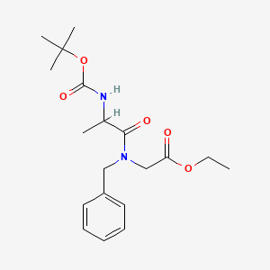 molecular formula C19H28N2O5 B14043412 Ethyl (Benzyl-(2-Bocaminopropionyl)amino)acetate 