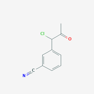 molecular formula C10H8ClNO B14043425 1-Chloro-1-(3-cyanophenyl)propan-2-one 