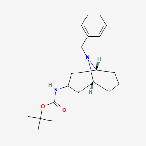 molecular formula C20H30N2O2 B14043462 tert-butyl N-[(1R,5R)-9-benzyl-9-azabicyclo[3.3.1]nonan-3-yl]carbamate 