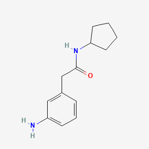 molecular formula C13H18N2O B14043487 2-(3-aminophenyl)-N-cyclopentylacetamide 