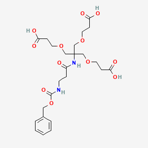 B1404350 3-[2-(3-Benzyloxycarbonylamino-propionylamino)-3-(2-carboxy-ethoxy)-2-(2-carboxy-ethoxymethyl)-propoxy]-propionic acid CAS No. 651354-82-4