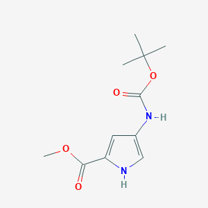 molecular formula C11H16N2O4 B14043509 methyl 4-((tert-butoxycarbonyl)amino)-1H-pyrrole-2-carboxylate 