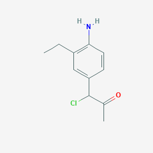 molecular formula C11H14ClNO B14043561 1-(4-Amino-3-ethylphenyl)-1-chloropropan-2-one 