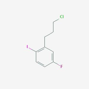 molecular formula C9H9ClFI B14043569 1-(3-Chloropropyl)-5-fluoro-2-iodobenzene 