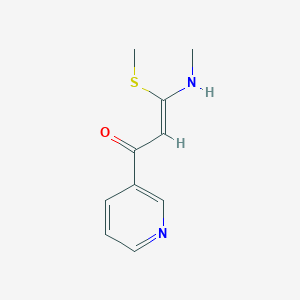 B1404358 3-Methylamino-3-methylsulfanyl-1-pyridin-3-yl-propenone CAS No. 1374320-15-6