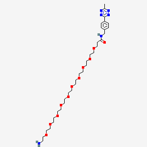 molecular formula C33H56N6O11 B14043581 Methyltetrazine-amino-PEG10-amine 