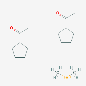 molecular formula C16H30FeO2 B14043588 Carbanide;1-cyclopentylethanone;iron(2+) 