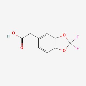 molecular formula C9H6F2O4 B1404362 2,2-二氟-1,3-苯并二氧杂环戊烯-5-乙酸 CAS No. 398156-38-2