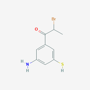 1-(3-Amino-5-mercaptophenyl)-2-bromopropan-1-one