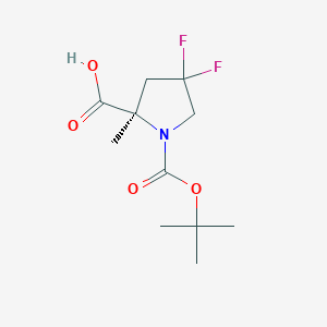 B1404369 (2R)-1-Boc-4,4-difluoro-2-methylpyrrolidine-2-carboxylic acid CAS No. 1408002-85-6