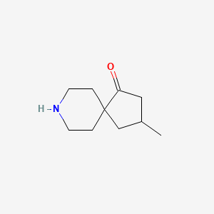 molecular formula C10H17NO B14043692 3-Methyl-8-azaspiro[4.5]decan-1-one 