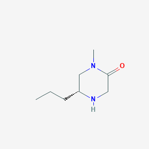 molecular formula C8H16N2O B14043699 (R)-1-Methyl-5-propylpiperazin-2-one 