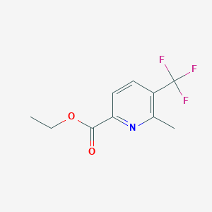 molecular formula C10H10F3NO2 B1404370 6-甲基-5-(三氟甲基)-2-吡啶甲酸乙酯 CAS No. 855911-75-0
