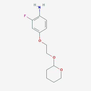 molecular formula C13H18FNO3 B1404371 2-氟-4-[2-(四氢-吡喃-2-氧基)-乙氧基]-苯胺 CAS No. 873453-88-4