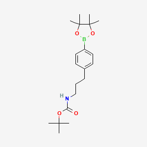 Tert-butyl 3-(4-(4,4,5,5-tetramethyl-1,3,2-dioxaborolan-2-yl)phenyl)propylcarbamate