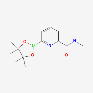 molecular formula C14H21BN2O3 B14043774 N,N-Dimethyl-6-(4,4,5,5-tetramethyl-1,3,2-dioxaborolan-2-yl)picolinamide 