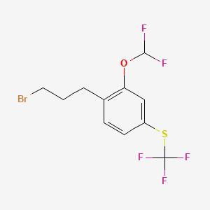 1-(3-Bromopropyl)-2-(difluoromethoxy)-4-(trifluoromethylthio)benzene