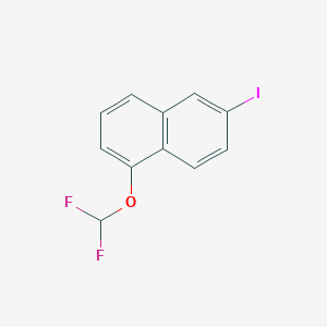 molecular formula C11H7F2IO B14043800 1-(Difluoromethoxy)-6-iodonaphthalene 