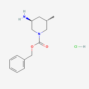 molecular formula C14H21ClN2O2 B14043820 (3S,5S)-Benzyl 3-amino-5-methylpiperidine-1-carboxylate hydrochloride 