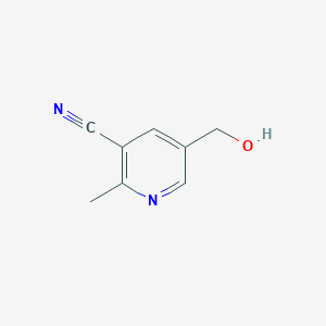 molecular formula C8H8N2O B14043828 5-(Hydroxymethyl)-2-methylnicotinonitrile 