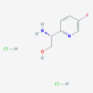 molecular formula C7H11Cl2FN2O B14043838 (R)-2-amino-2-(5-fluoropyridin-2-yl)ethan-1-ol dihydrochloride 