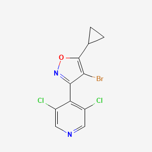 molecular formula C11H7BrCl2N2O B14043877 4-Bromo-5-cyclopropyl-3-(3,5-dichloropyridin-4-YL)isoxazole 