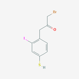 1-Bromo-3-(2-iodo-4-mercaptophenyl)propan-2-one