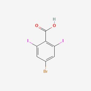 molecular formula C7H3BrI2O2 B14043934 4-Bromo-2,6-diiodobenzoic acid 