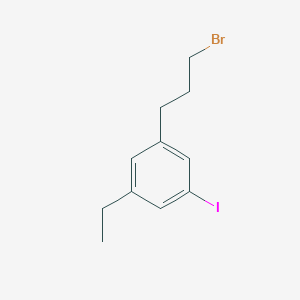 molecular formula C11H14BrI B14043979 1-(3-Bromopropyl)-3-ethyl-5-iodobenzene 