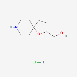 molecular formula C9H18ClNO2 B14043994 1-Oxa-8-Azaspiro[4.5]Dec-2-Ylmethanol Hydrochloride 