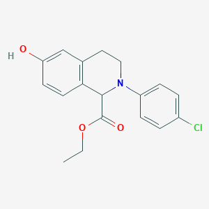 Ethyl 2-(4-chloro-phenyl)-6-hydroxy-1,2,3,4-tetrahydro-isoquinoline-1-carboxylate