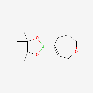 4,4,5,5-Tetramethyl-2-(2,5,6,7-tetrahydrooxepin-4-YL)-1,3,2-dioxaborolane